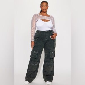 NWT Fashion Nova | Tall Lily High Rise Cargo Jeans